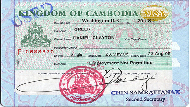 Visa au Cambodge